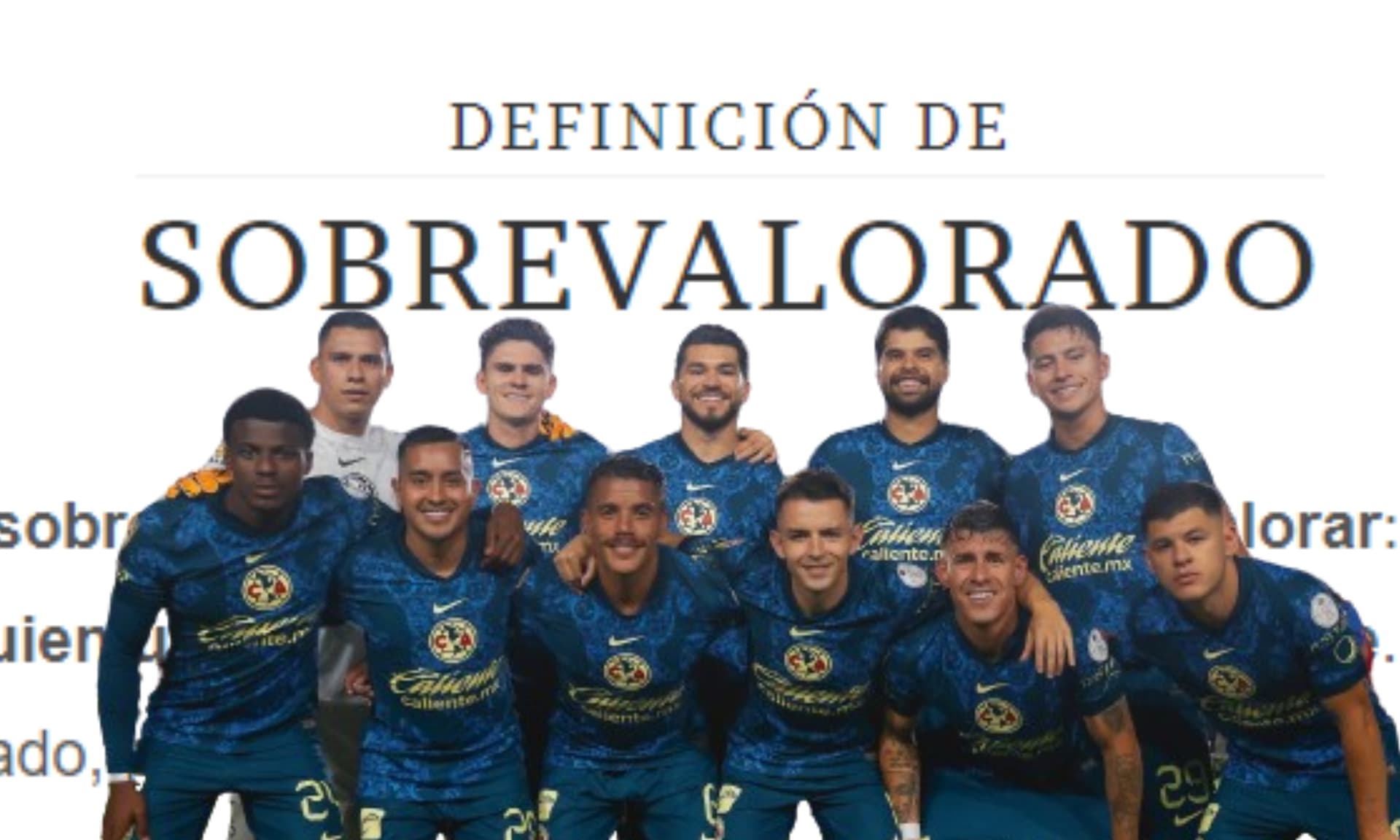 Club América y su foto en el estadio el Volcán, contra los Tigres: Fuente: Club América