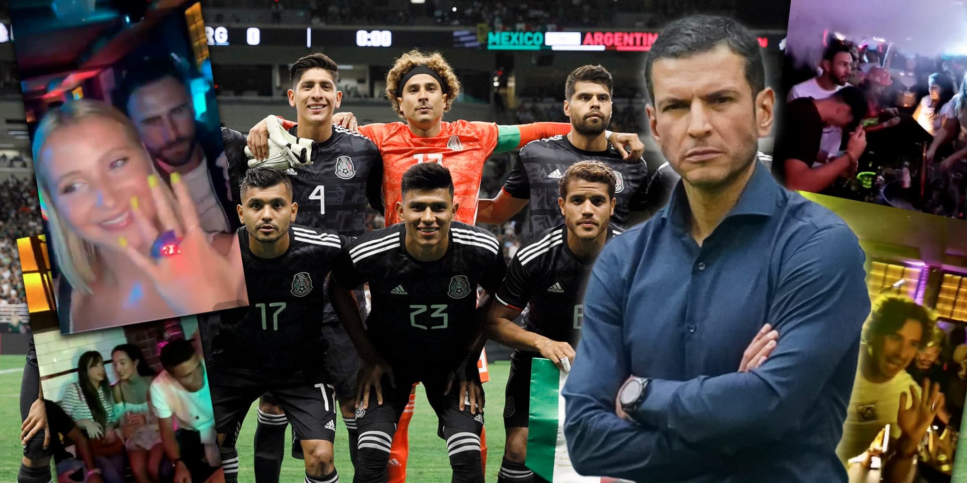 Collage de los escándalos de la selección mexicana en las concentraciones / Foto: Infobae