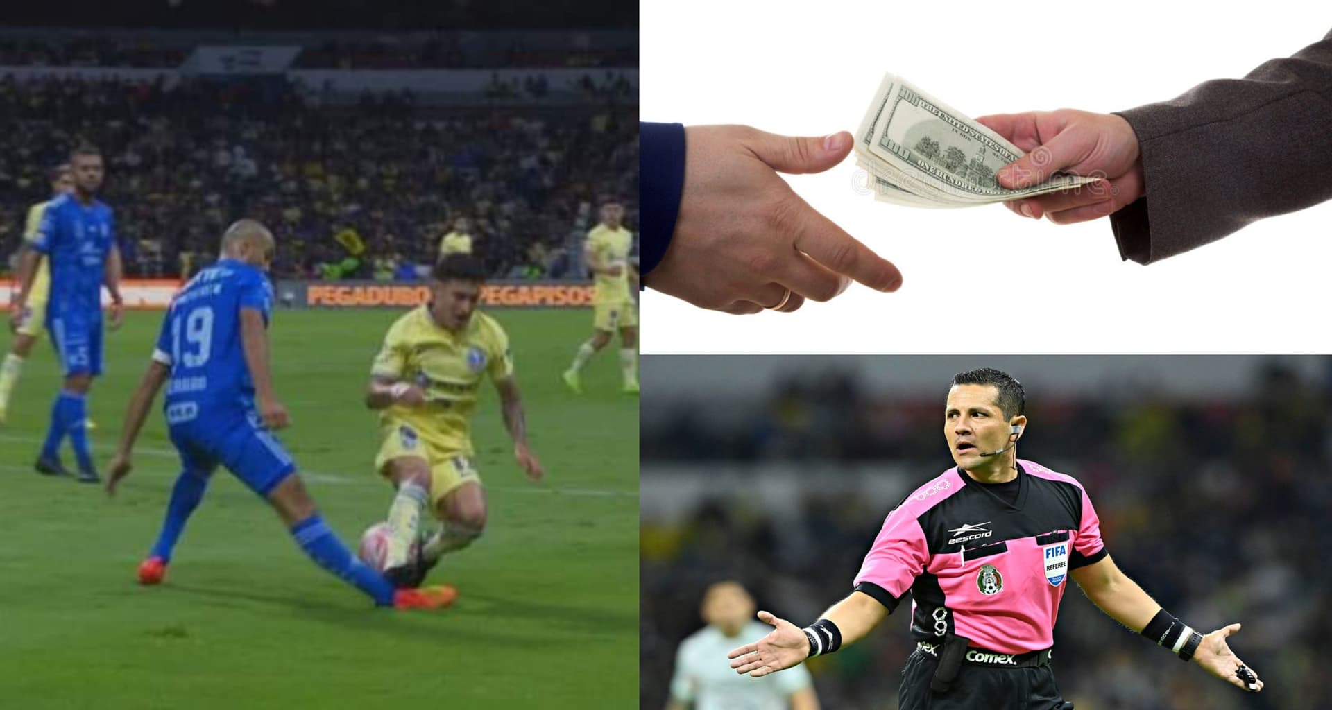 Con razón las cosas están así en la Liga MX tras este robo que sí influyó en el partido. El dinero que cobró el árbitro por sus errores.