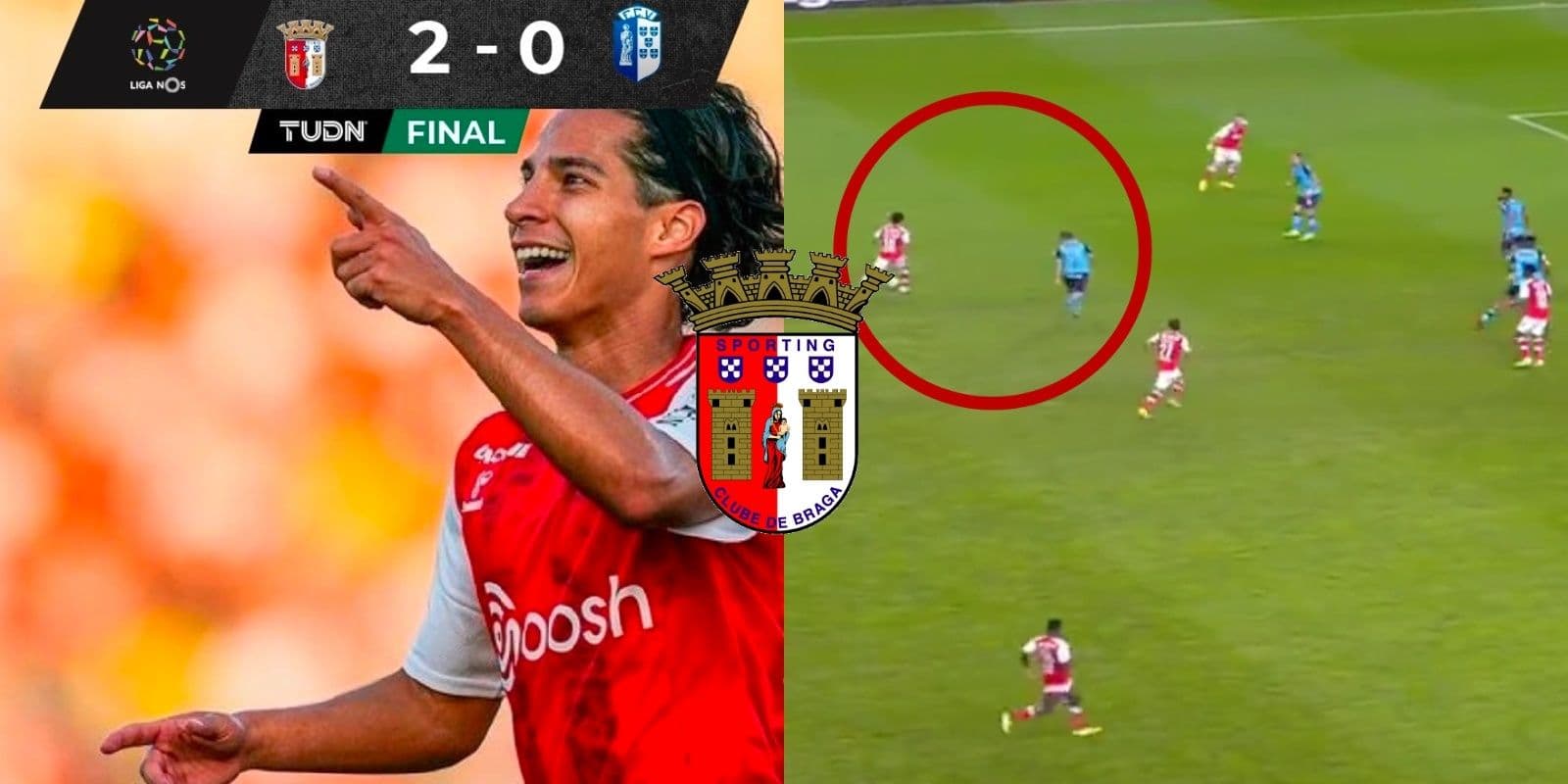 Conoce la jugada de crack que dejó Diego Lainez en el Braga de Portugal.