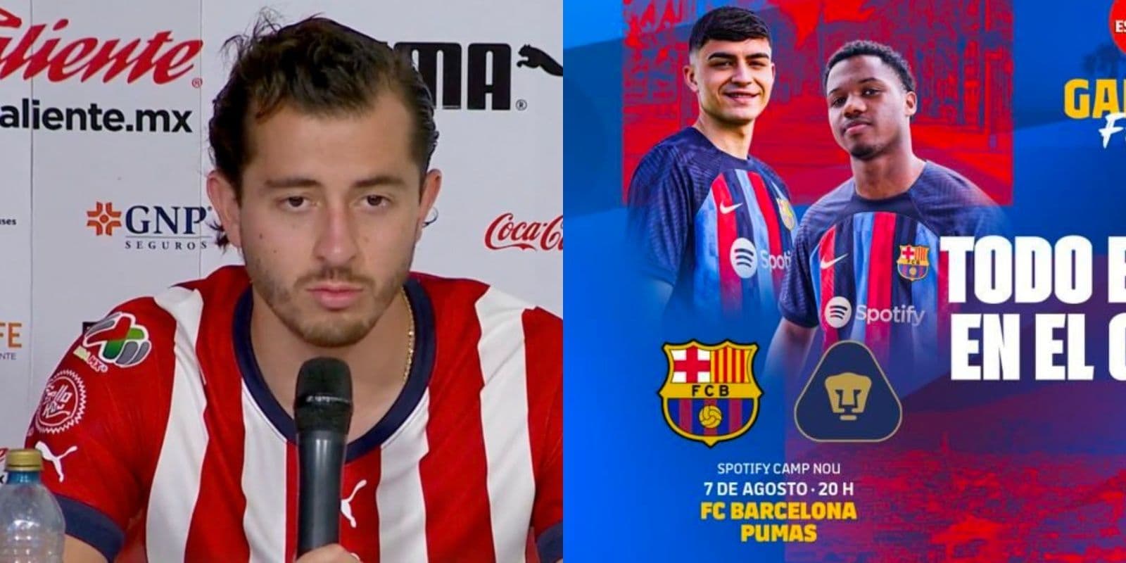 Conoce la reacción de Alan Mozo al ver que Pumas se enfrentará al Barcelona por el trofeo Joan Camper.