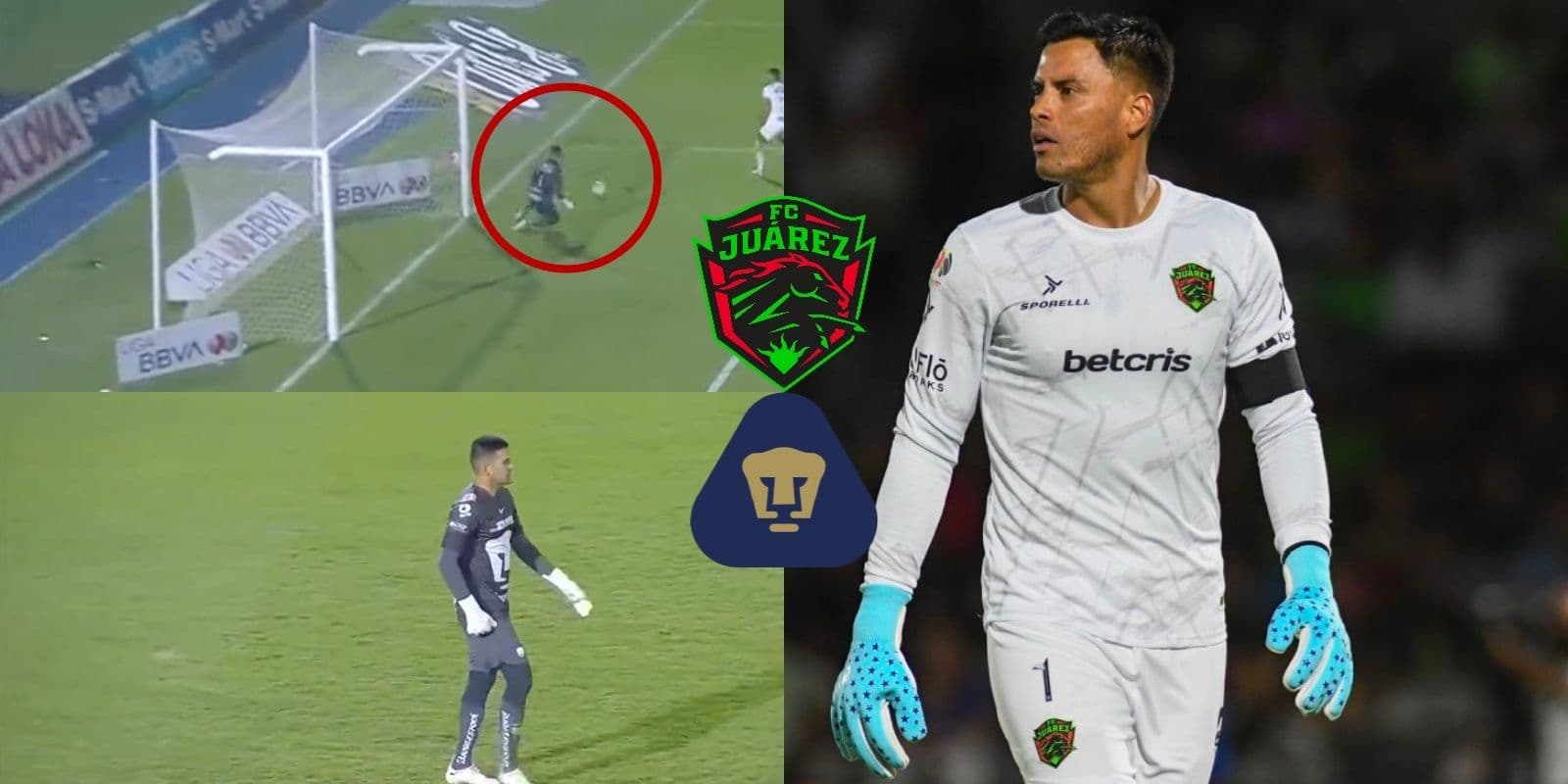 Conoce la reacción de Alfredo Talavera al ver el error de Julio González en el gol de Juárez.