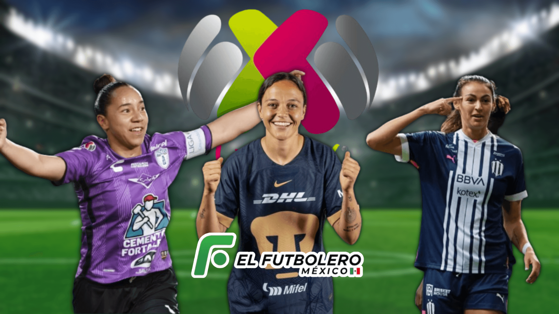 Corral, Ribeiro y Marie, tres de las mejores goleadoras de la jornada de la Liga MX Femenil.