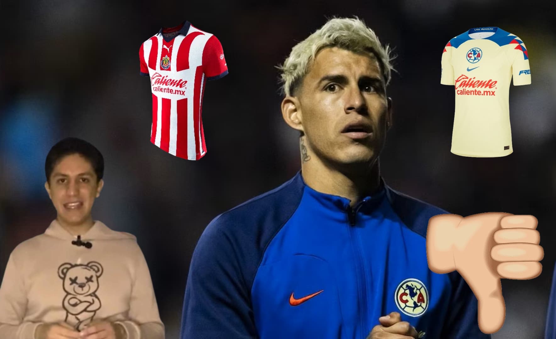 Cristian Calderón es uno de los pocos jugadores que han vestido los jersey's de Chivas y América.
