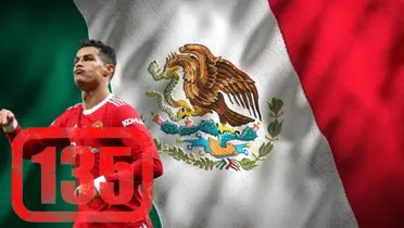 Cristiano Ronaldo junto a la bandera de México / FOTO CLG Noticias