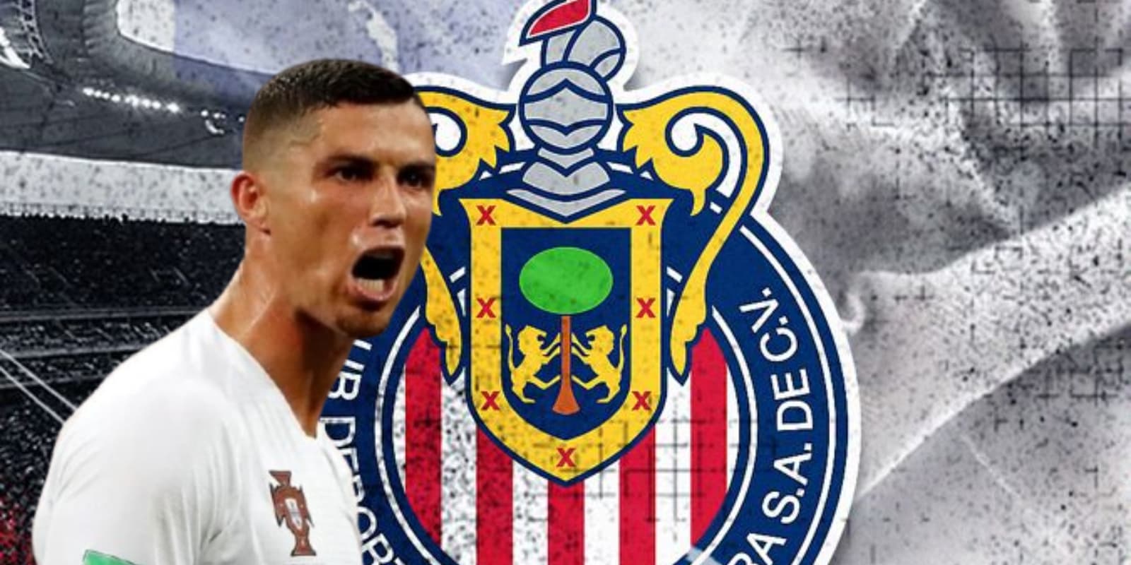 Cristiano Ronaldo junto al escudo de Chivas / MARCA
