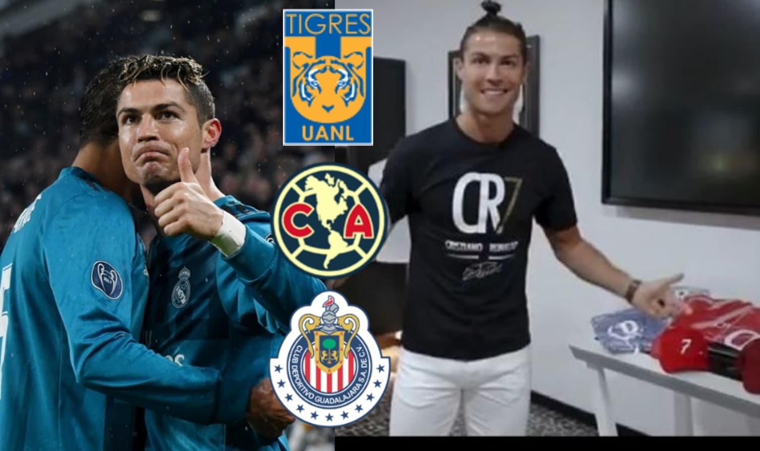 Cristiano Ronaldo y el club mexicano más respetado para él, en México, incluso tiene su camiseta en el museo particular.