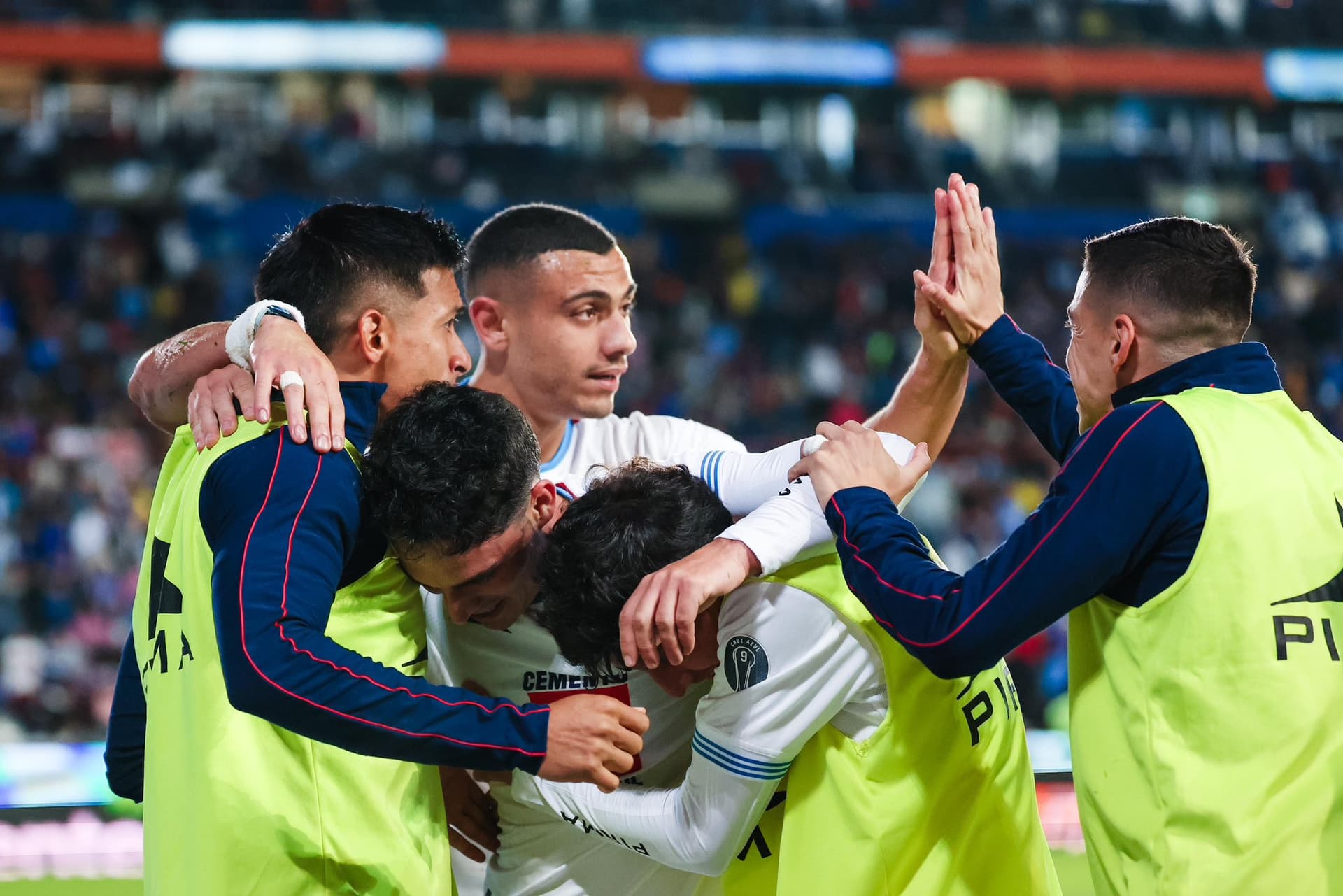 Cruz Azul en el partido ante Pachuca (Foto: Mexsport)