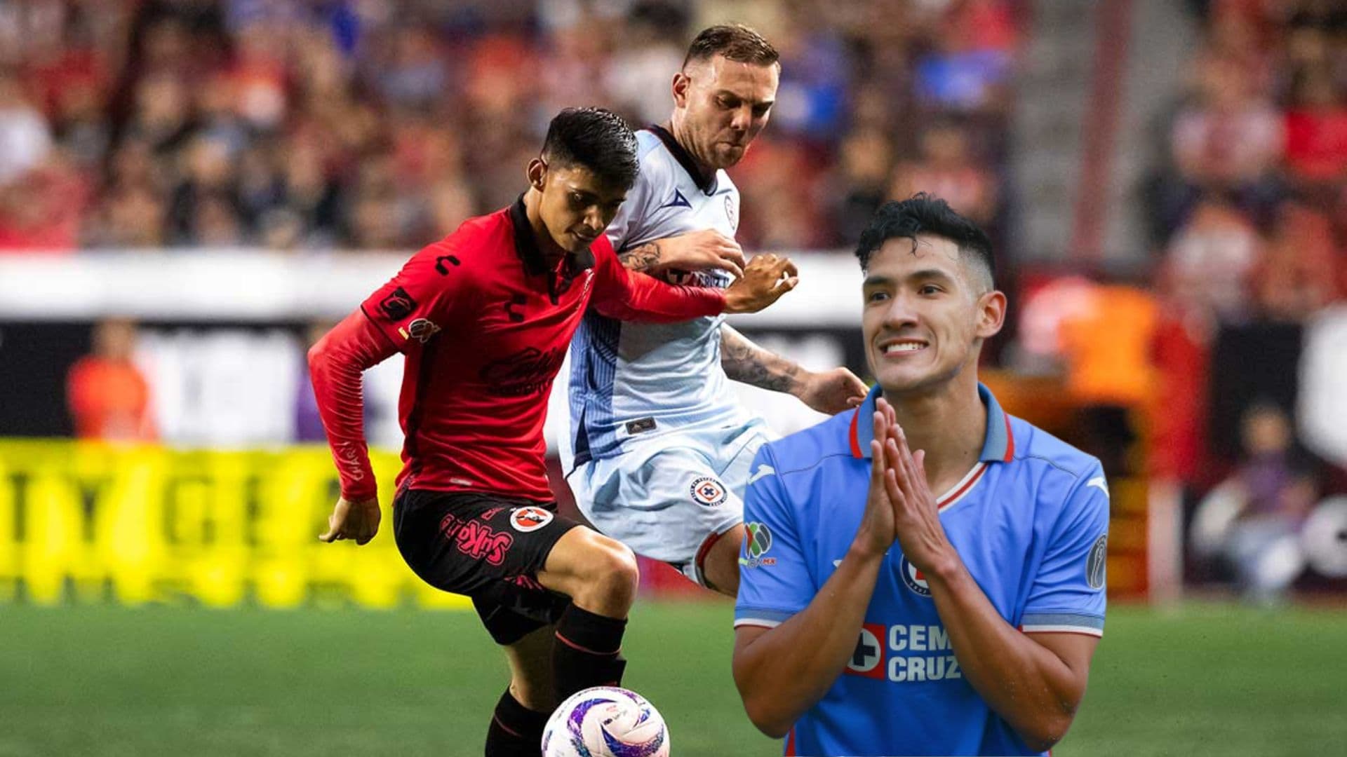 Cruz Azul vs Xolos y Antuna con las manos juntas