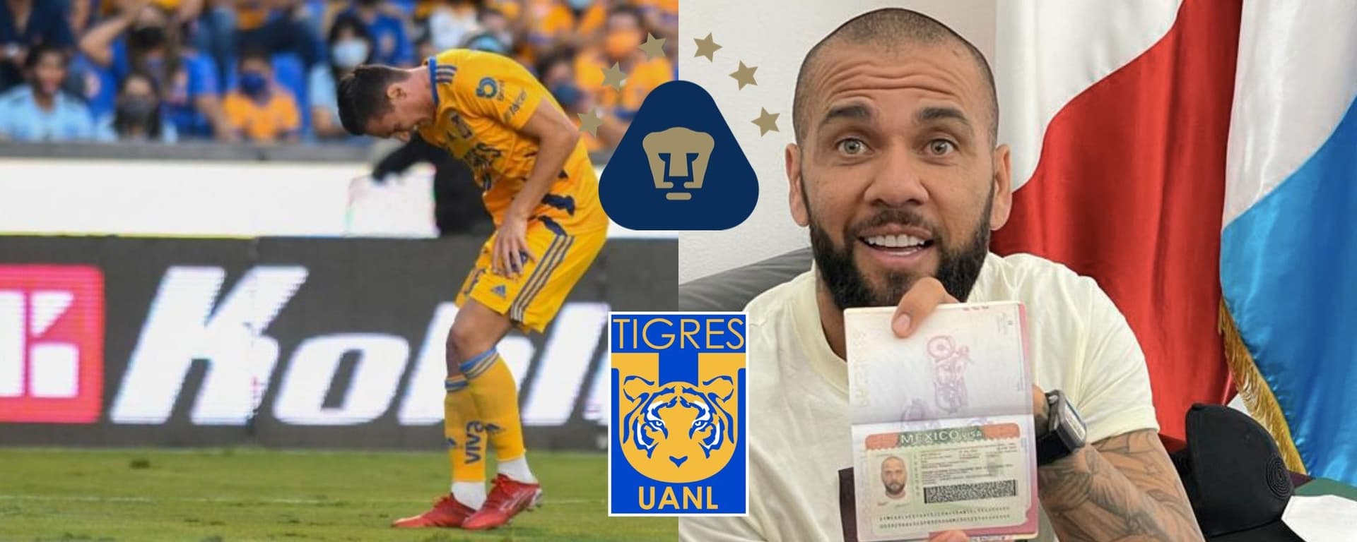 Dani Alves por fin debutó con Pumas sorprendiendo en su disposición física a comparación de otros jugadores como Florian Thauvin.