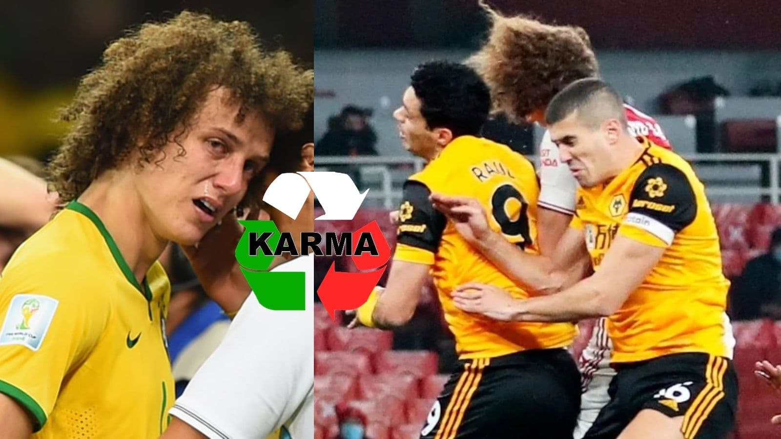 David Luiz le trancó la carrera a Raúl Jiménez y ahora el destino golpea su puerta