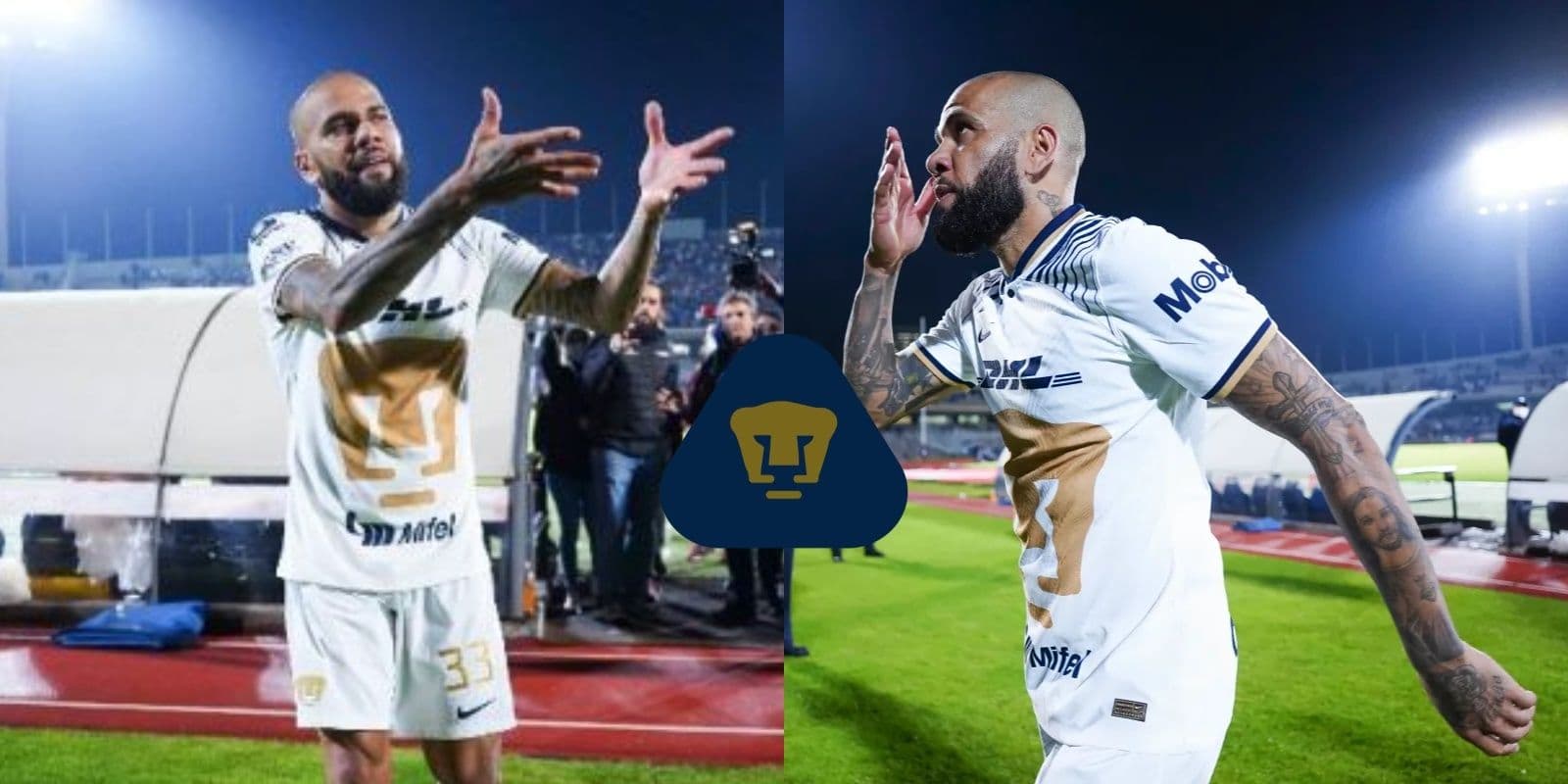 Después de muchas semanas Dani Alves por fin sabe lo que es ganar con Pumas y la manera en la que lo celebró