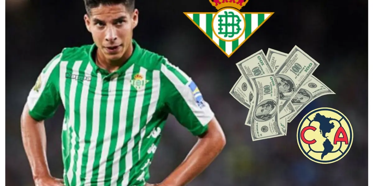 Diego Laínez mantiene la titularidad en el Real Betis y su venta le otorgaría al América una jugosa ganancia por derechos de formación