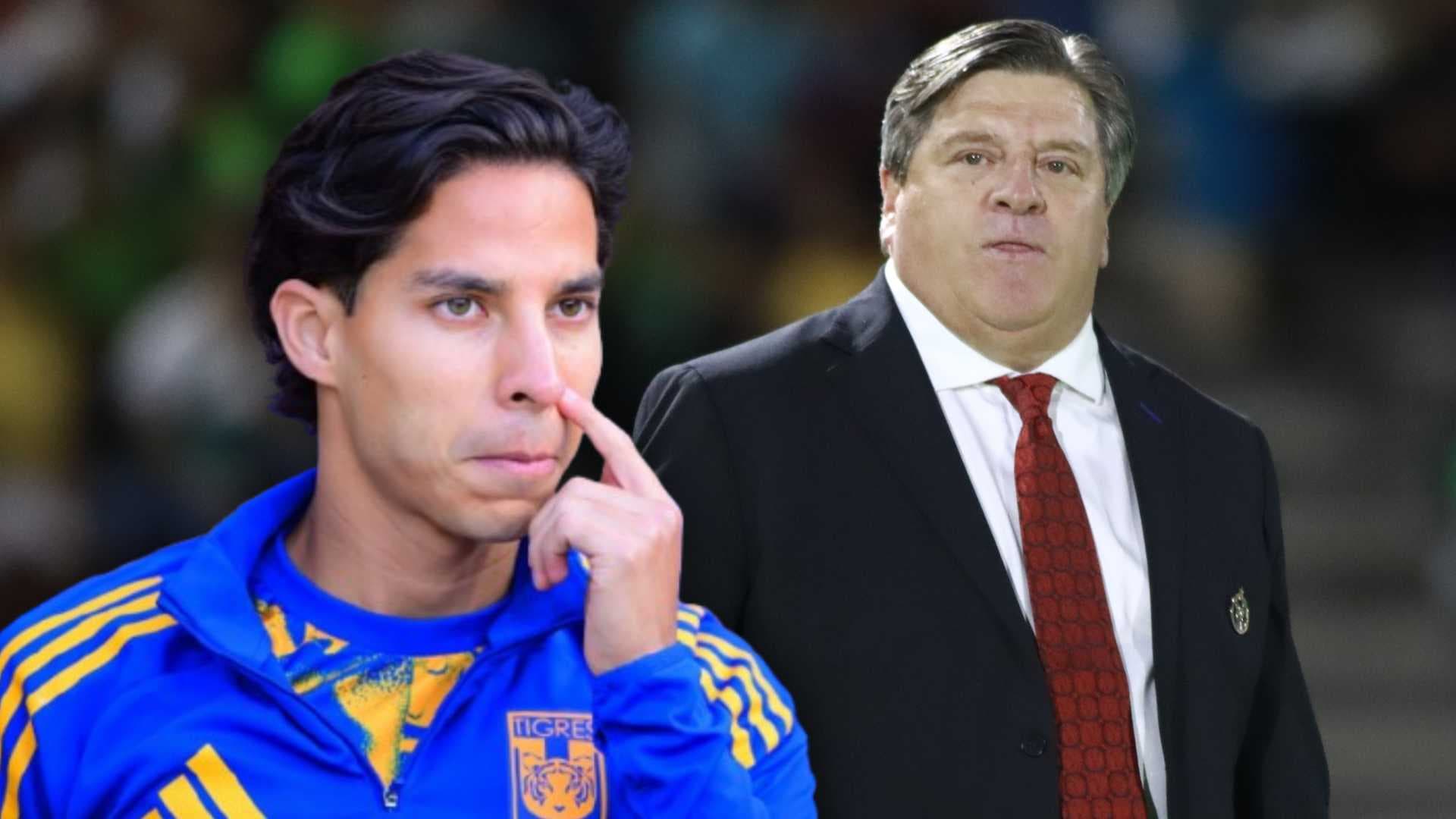 Diego Lainez y Miguel Herrera