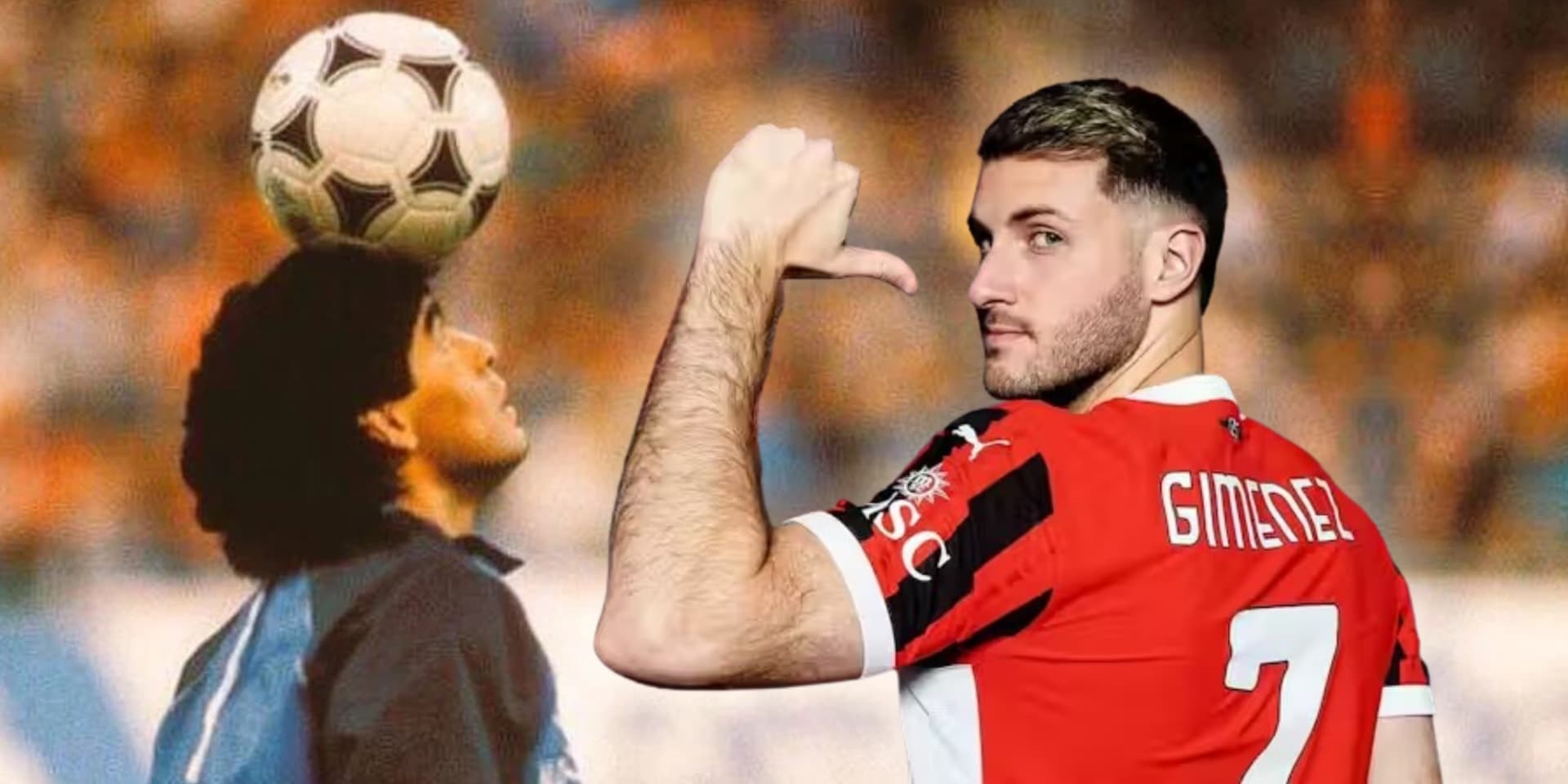 Diego Maradon y Santigo Giménez (Fuente: AC Milan)