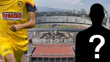 Diego Reyes con la camiseta del Club América y al fondo el Olímpico Universitario / Foto Imago7