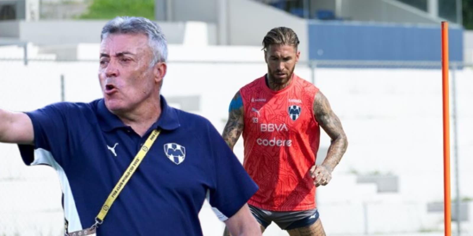 Domènec Torrent junto a Sergio Ramos / FOTO ONCE DIARIO