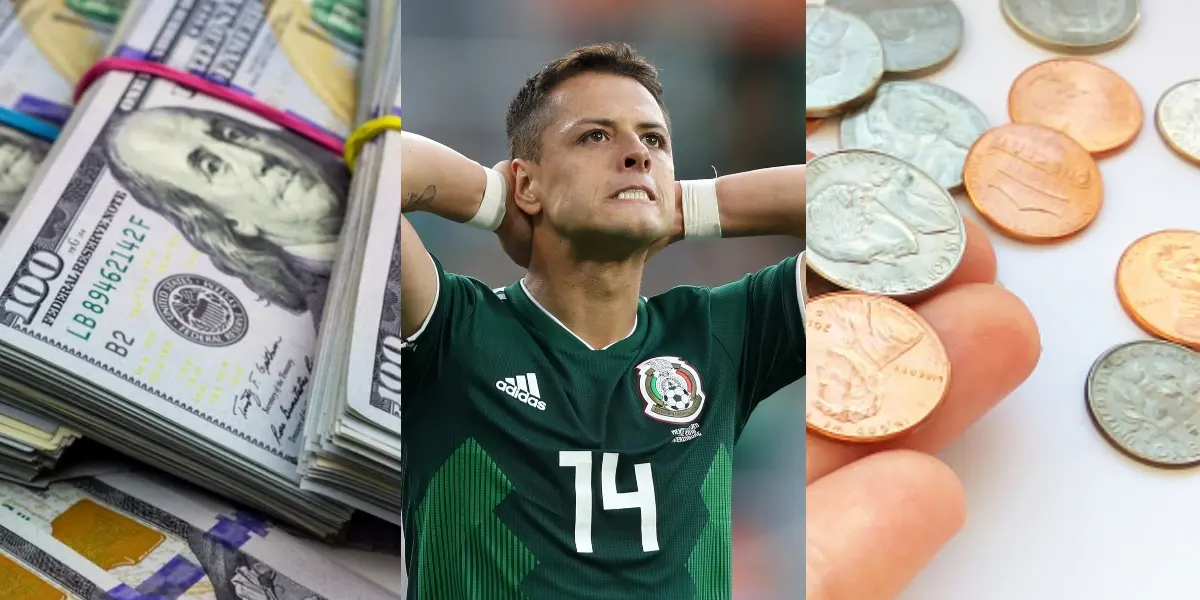 Durante su paso por Europa Javier Hernández tuvo un precio de 30 millones de dólares, ahora el fútbol no le da y este es su valor.
