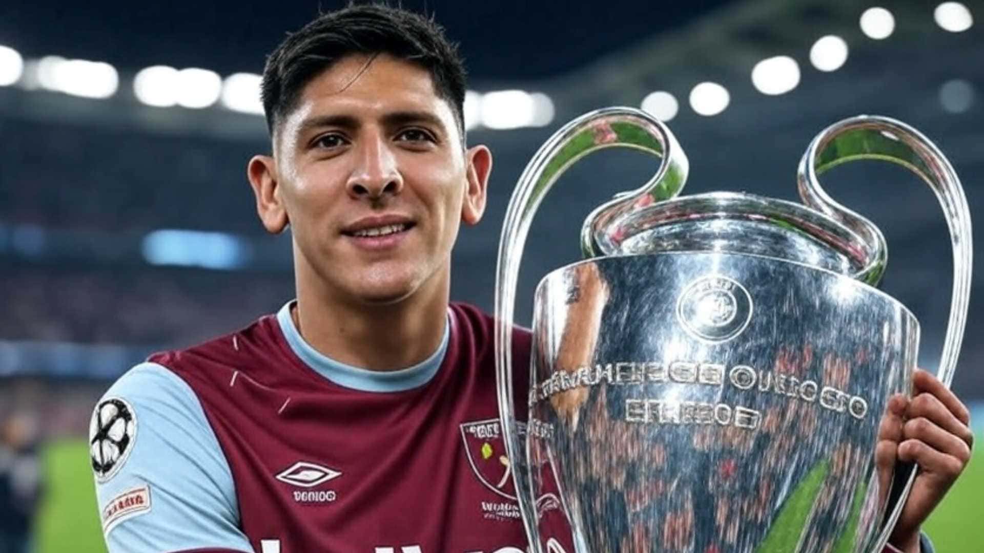Edson Álvarez con la Champions League