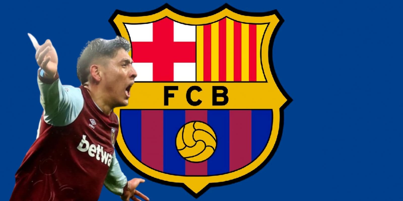 Edson Álvarez junto al escudo del FC Barcelona / FOTO Reuters