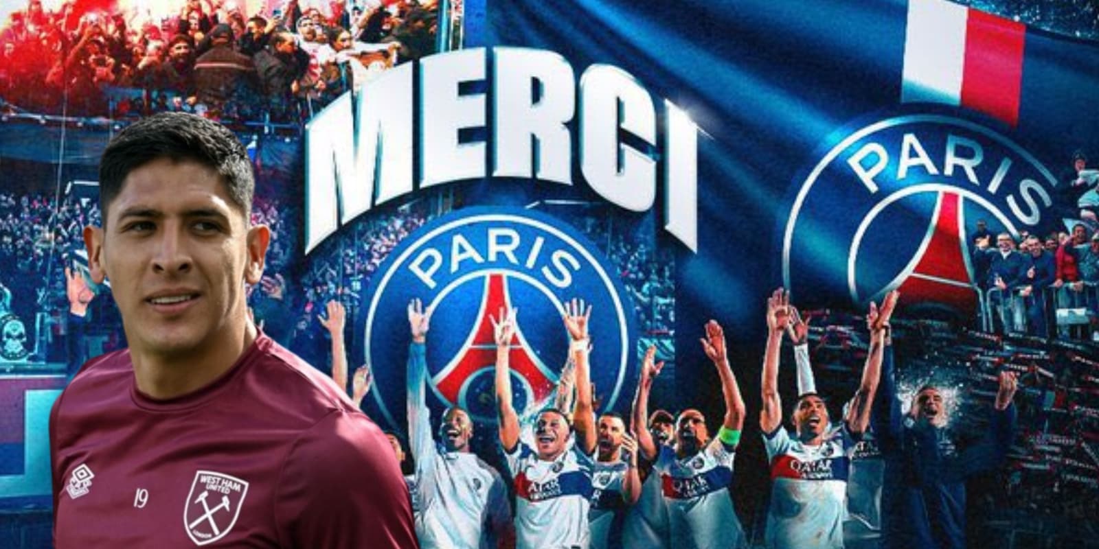 Edson Álvarez junto al escudo del PSG / FOTO X