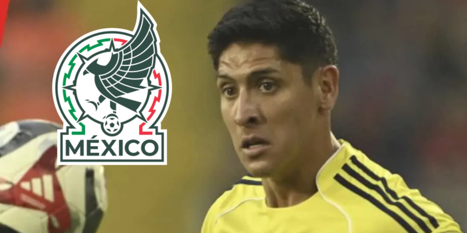 Edson Álvarez junto al escudo del Tri / FOTO VANGUARDIA