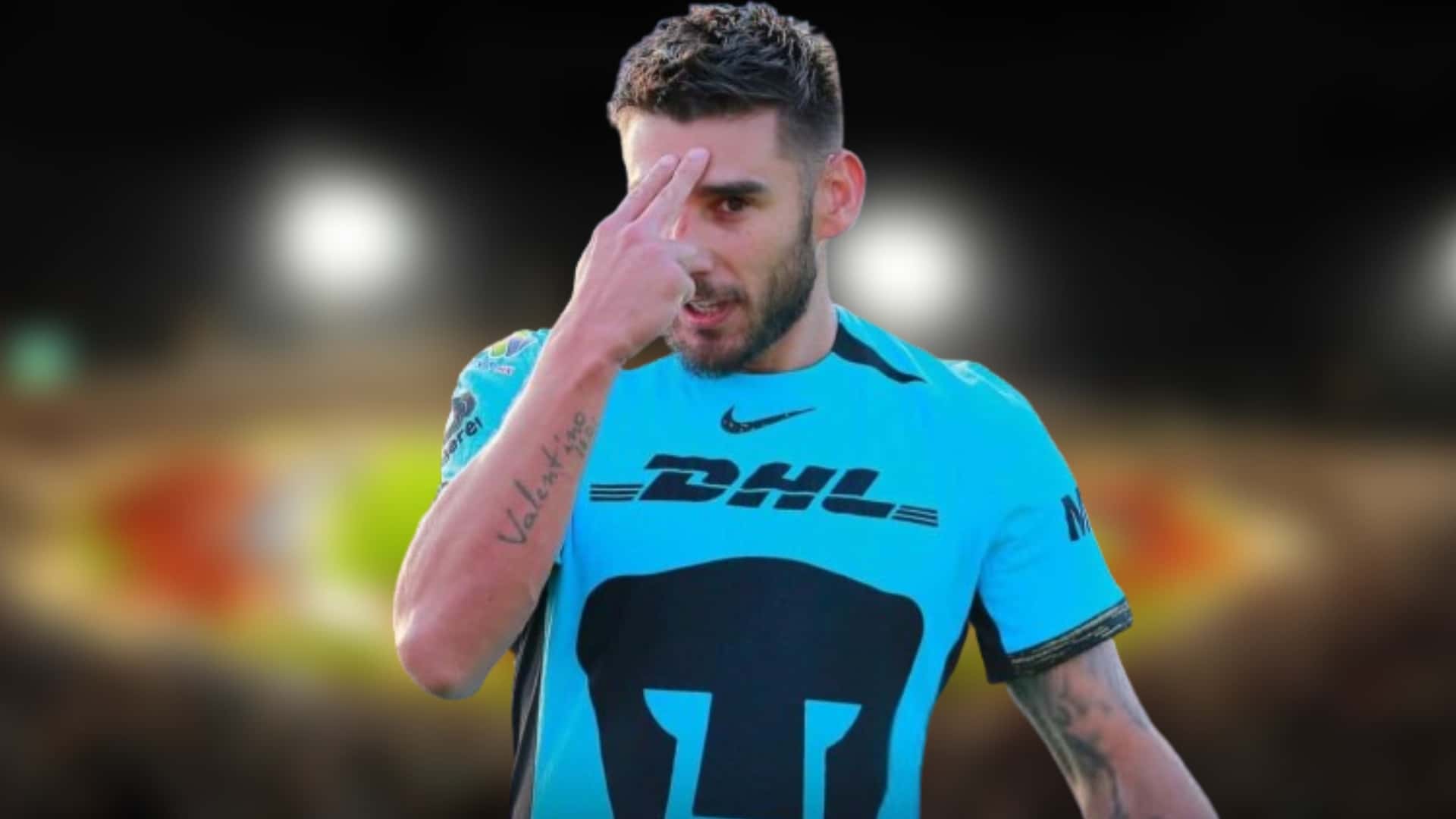 Eduardo Salvio festejando un gol con Pumas / Imagen: Marca