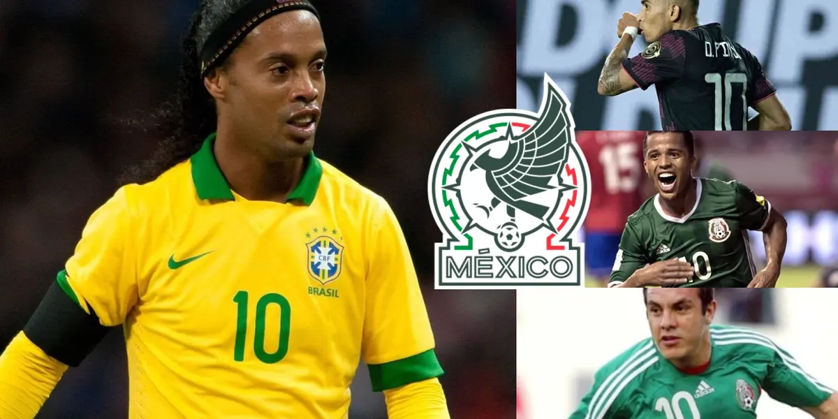 El astro brasileño Ronaldinho no duda de que el mejor 10 de México que ha enfrentado es Cuauhtémoc Blanco, por eso le dio un emotivo regalo