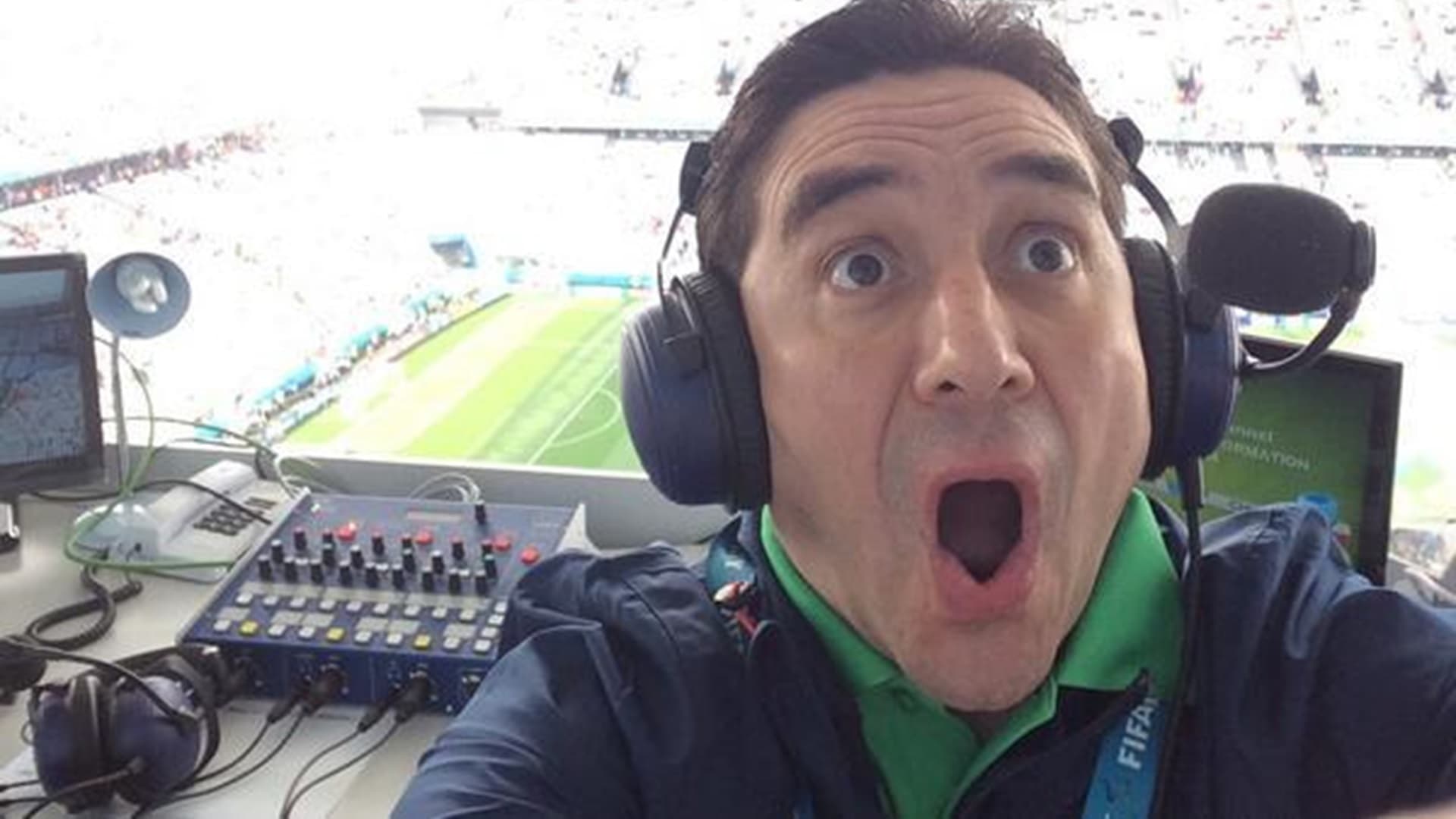 El conductor quedó evidenciado y fue la burla de sus compañeros en un programa de ESPN