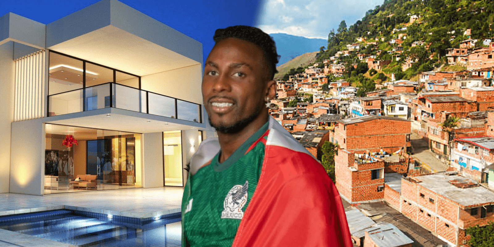 El delantero Julián Quiñones ahora vive en una casa valorada en 4 millones, antes su casa en Colombia era distinta