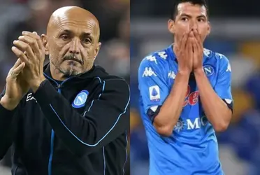 El delantero mexicano Hirving Lozano recibe malas noticias de Luciano Spalletti en el Napoli 