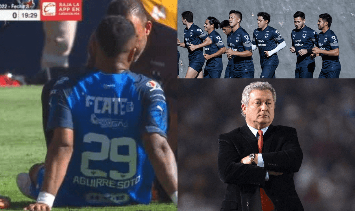 El delantero uruguayo salió lesionado en el partido de Monterrey y San Luis