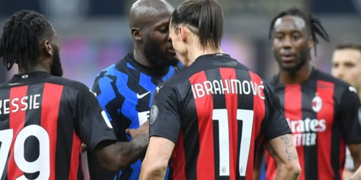 El derby de Milan lo encendió Romelu Lukaku al buscar a los golpes a Zlatan Ibrahimovic pero mira quién se terminó por echar para atrás.