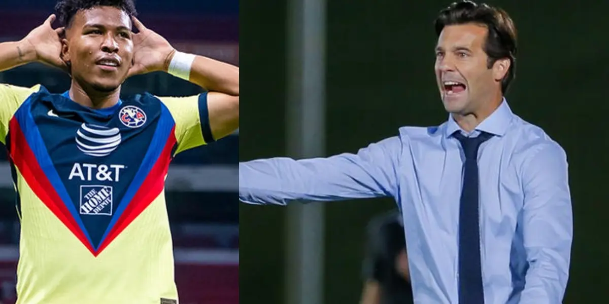 El entrenador señaló que no habrá tratamiento diferente solo por los goles. Esto hizo Santiago Solari con el colombiano en la práctica.