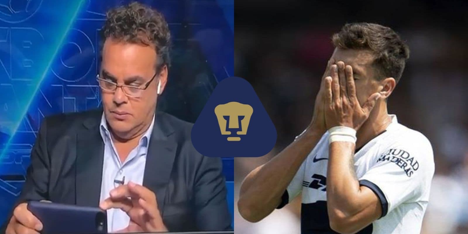 El error de Faitelson que no perdonó la afición de Pumas al querer felicitar a Dinenno.
