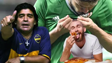 El goleador que invitó a Maradona a jugar y el 10 prefirió comer pizza antes