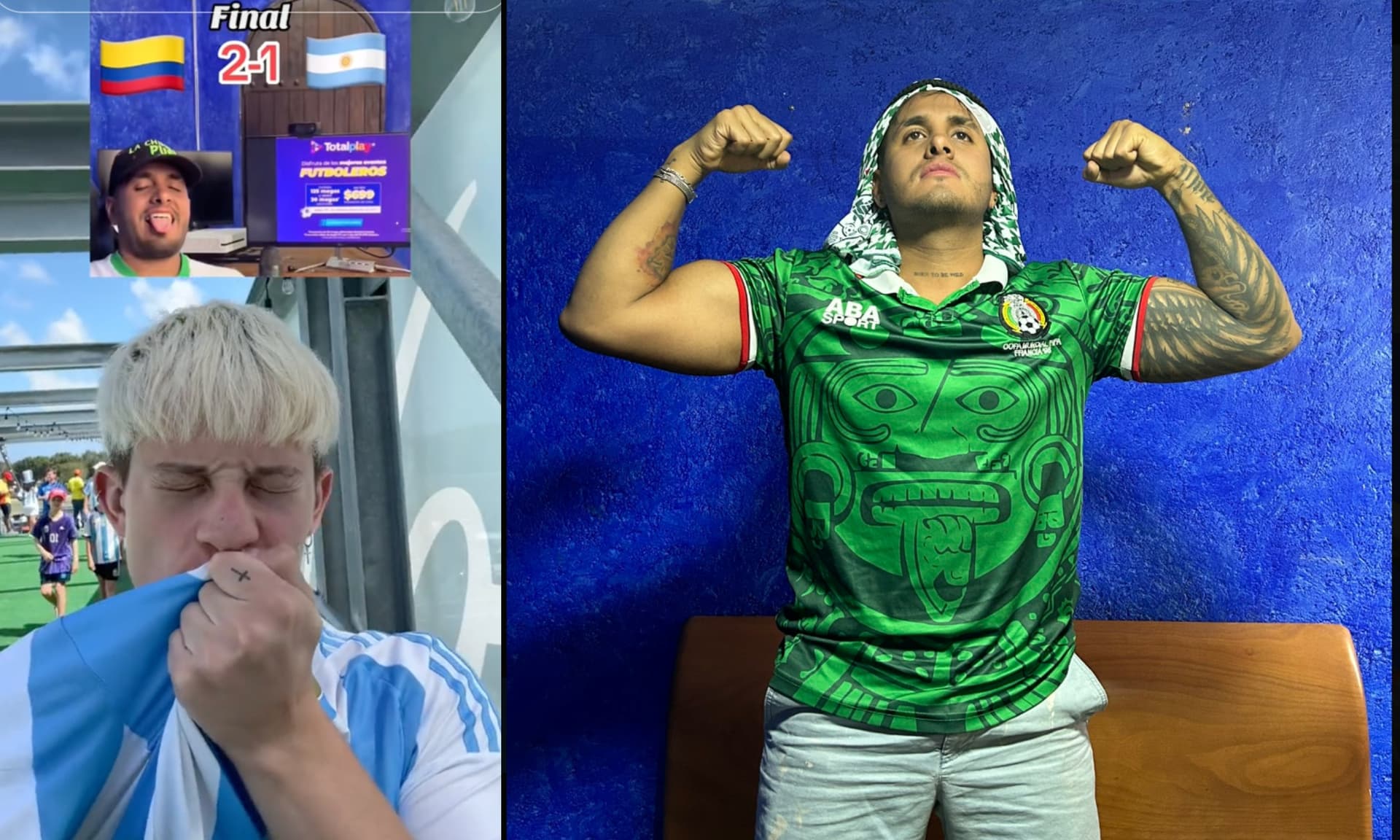 El influencer usó sus redes sociales, para agradecerle al mexicano, por irle a la selección de Colombia.