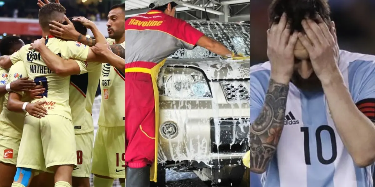 El jugador que se convirtió en crack con la playera del Club América, se dio el lujo de humillar a Lionel Messi y ahora trabaja lavando coches.
