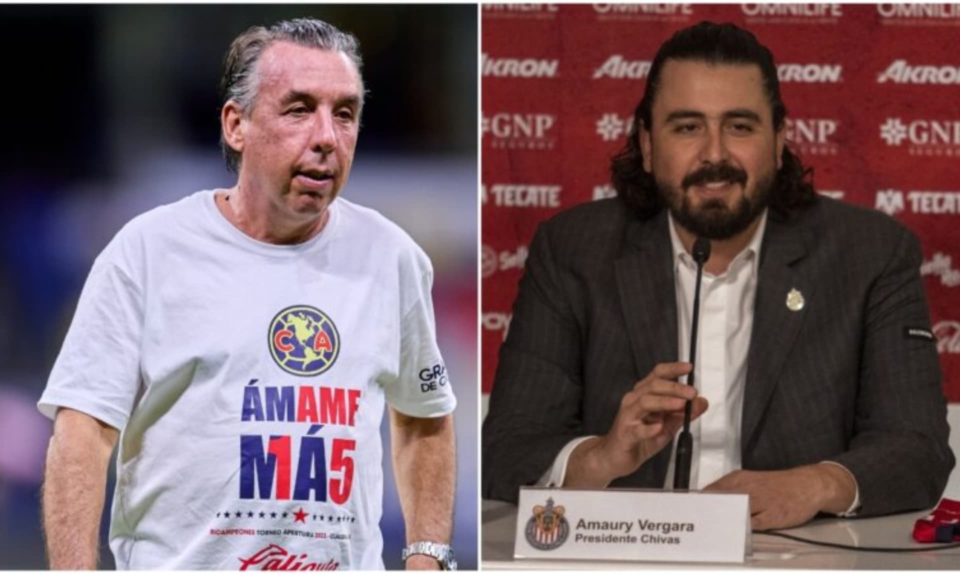 Emilio Azcárraga festeja título, a la derecha, Vergara en conferencia (Fuente: Mexsports)