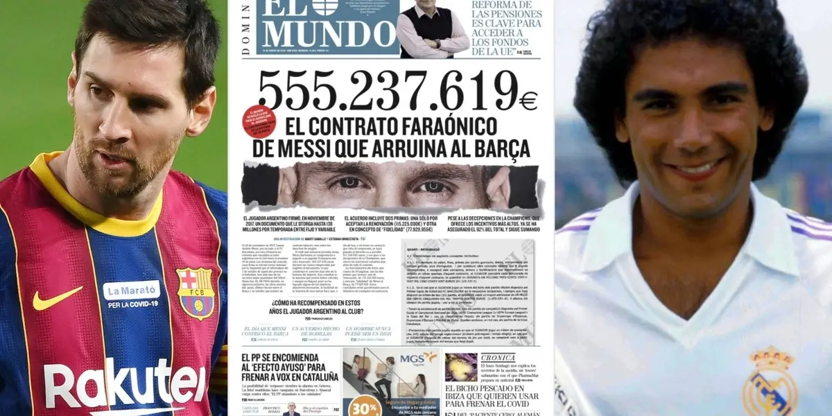 En Barcelona filtraron el contrato de Lionel Messi y su salario de 500 millones de dólares por cinco temporadas. Esto fue lo que ganó Hugo Sánchez en el Real Madrid en siete años de permanencia.