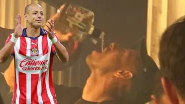 En redes circula una foto de Chicharito bebiendo, destapan cuándo habría sido
