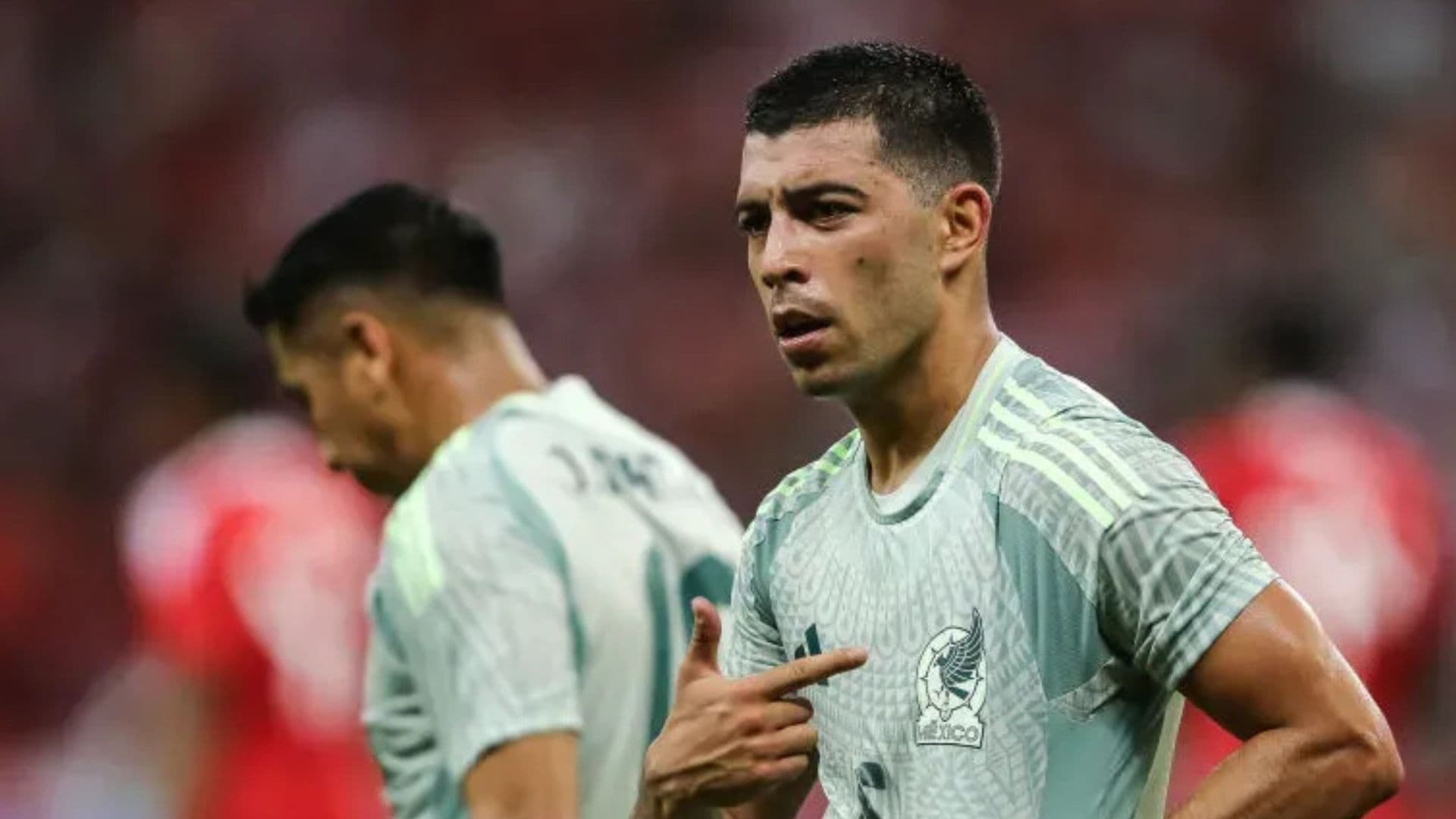 Erik Lira tras marcar gol con selección mexicana (Foto: Mexsport)