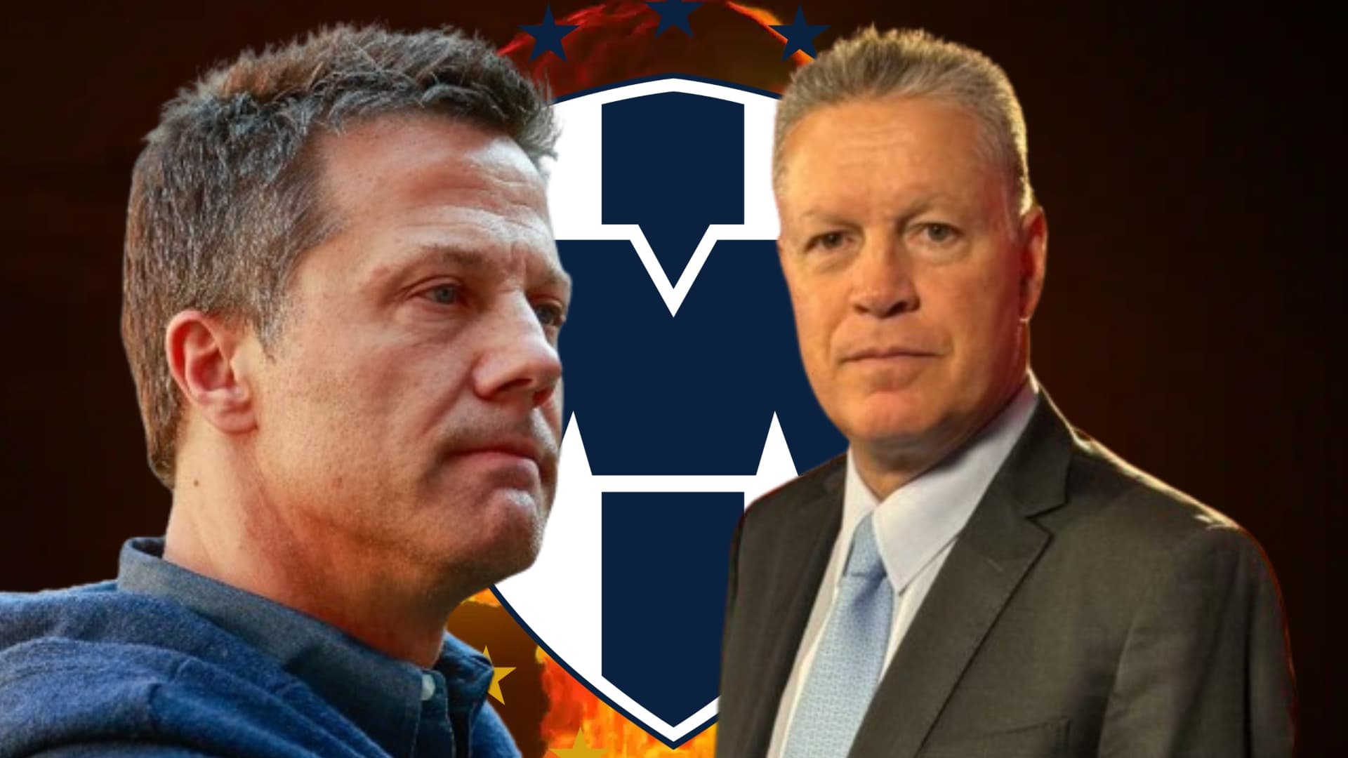 Escudo de Rayados con José Antonio Noriega y Ricardo Peláez/ Foto: Definición.d