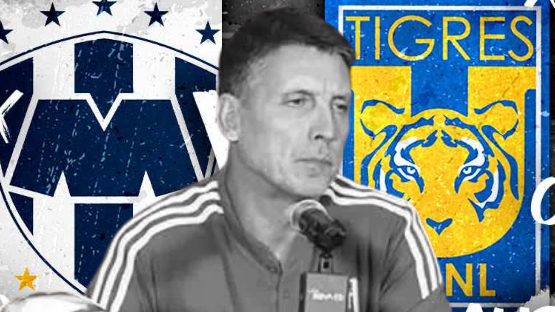 Escudos de Rayados y Tigres con Robert Dante Siboldi/ Foto: Telediario