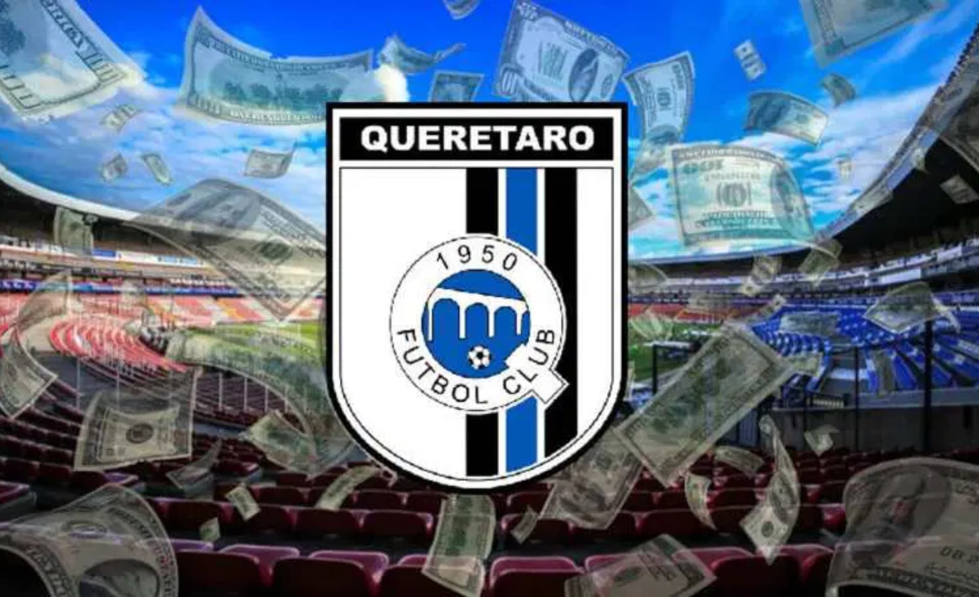 Estadio de los Gallos, con el escudo del Querétaro (Fuente: Mexsports)
