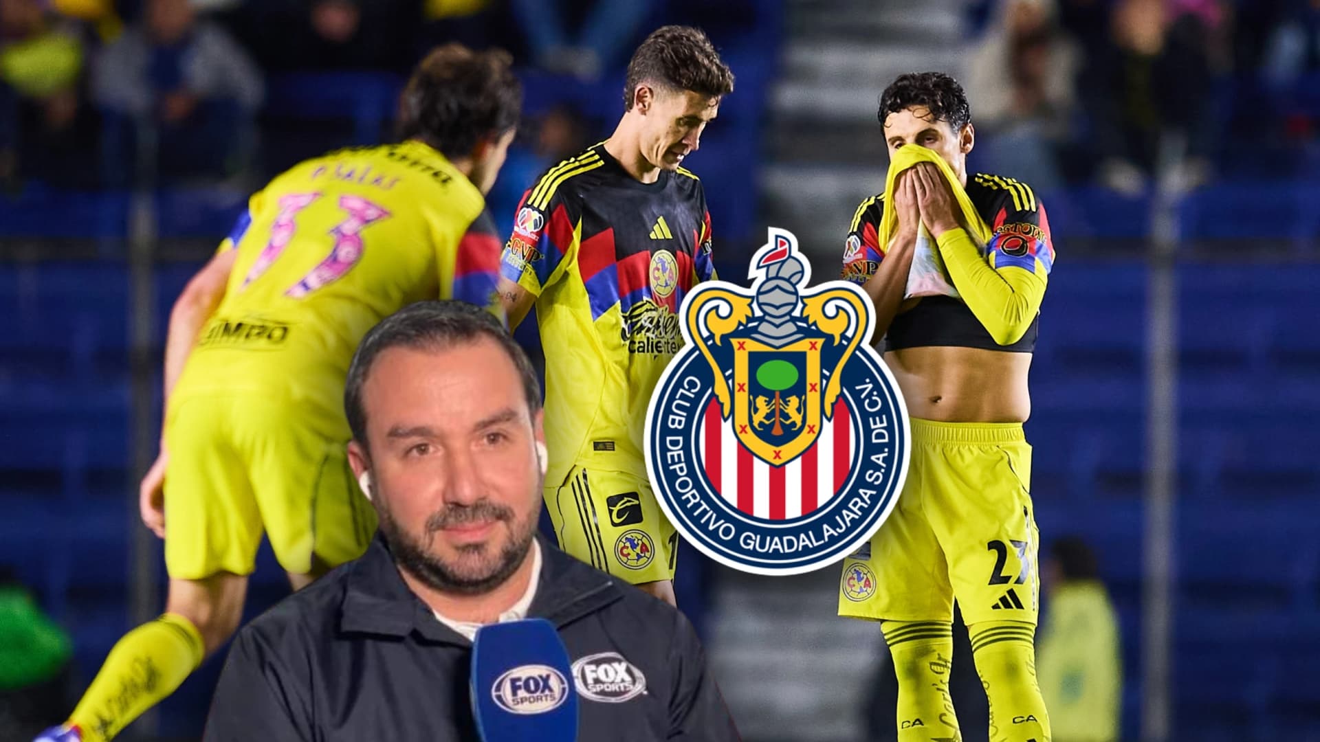 Fernando Cevallos y jugadores del Club América