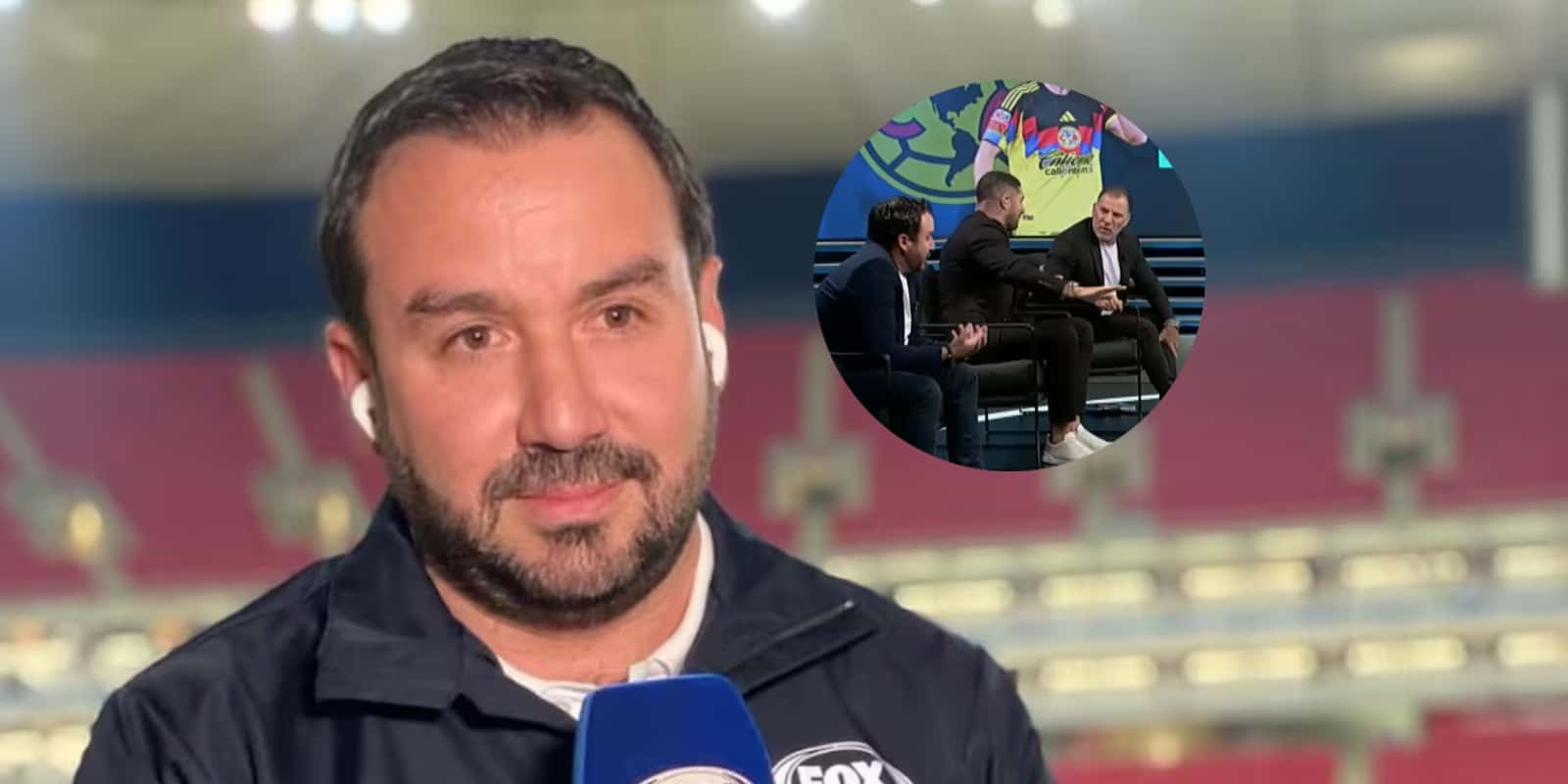 Fernando Cevallos y la reacción de Alberto García Aspe / FOTO EL UNIVERSAL