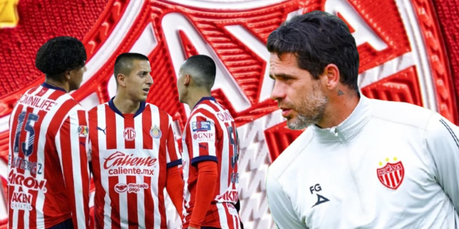 Fernando Gago junto a futbolistas de Chivas / FOTO TV AZTECA