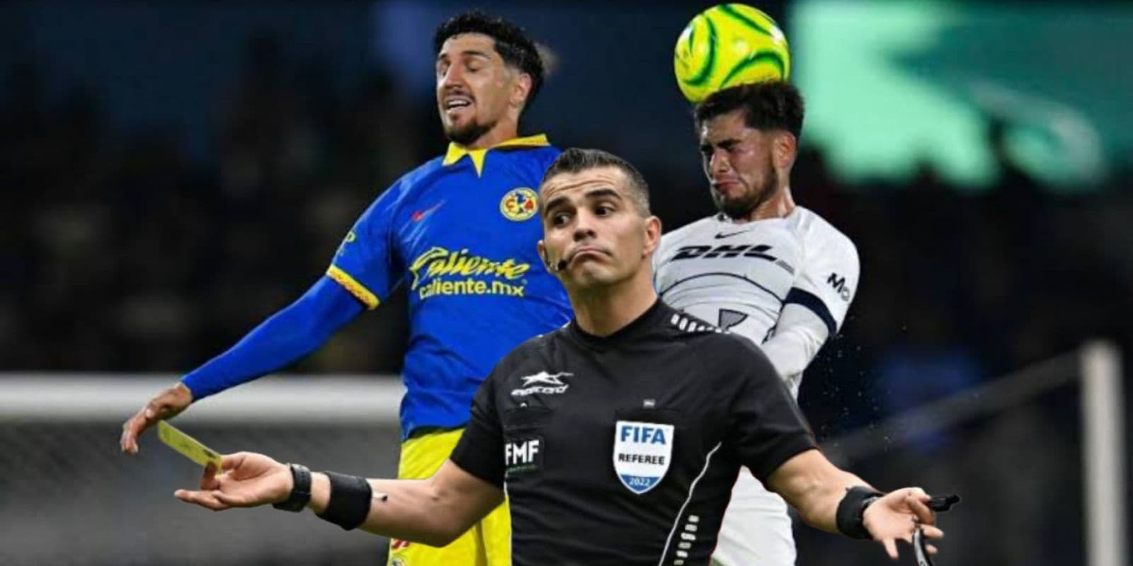 Fernando Hernández y al fondo América vs Pumas (Foto: GettyImages)