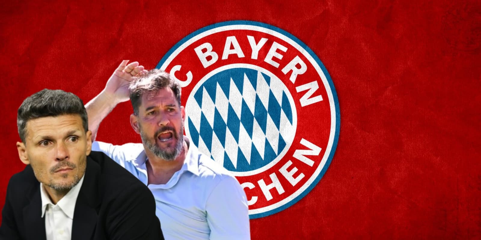 Fernando Ortiz y Gustavo Lema junto al escudo Bayern Múnich / IMAGO7